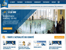 Tablet Screenshot of comite-handball34.fr